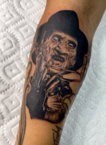 Colorful Horror Freddy Krueger Tattoo